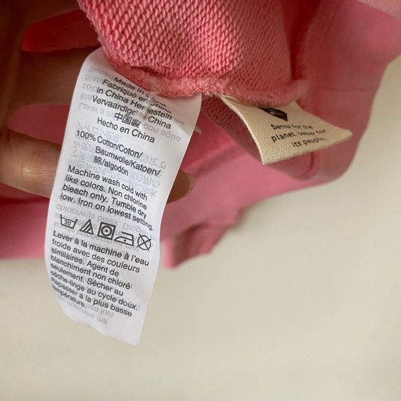 Like New Madewell Garment dyed bubblegum pink cropped sweatshirt size XS - Picture 10 of 10